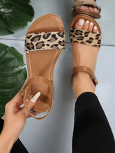 Load image into Gallery viewer, Livesso Leopard Print Ankle Strap Sandals,Spring Summer Outfits
