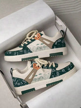 Load image into Gallery viewer, Men's Personalized Random Print Fashion Patchwork Low-Top Flat Skate Shoes, Teenagers Outdoor Multifunctional Thick Sole Lace-Up Casual Sports Sneakers