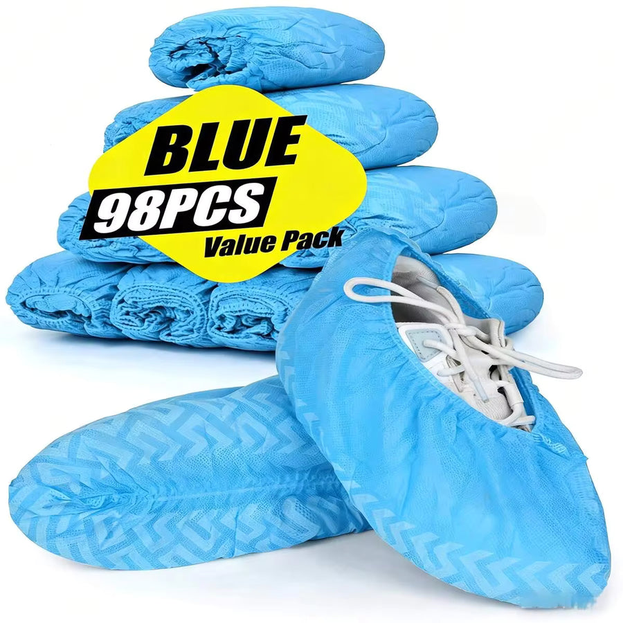 100 Pieces (50 Pairs) Of Extra-Thick, Non-Slip, Disposable Printed Non-Woven Shoe Covers. Breathable, Dustproof. Suitable For Indoor And Outdoor Use. Features Include: Breathable Design, Non-Slip Sole, And Non-Slip Shoe Cover.