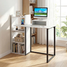 Load image into Gallery viewer, Tangkula 43.5" Study Desk with Ergonomic Monitor Stand &amp; Storage Shelves