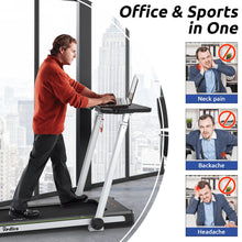 Load image into Gallery viewer, Redliro Folding Treadmills with Desk Adjustable Height 265 lb 2.25HP Walking Machine for Home Office